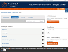 Tablet Screenshot of libguides.auburn.edu